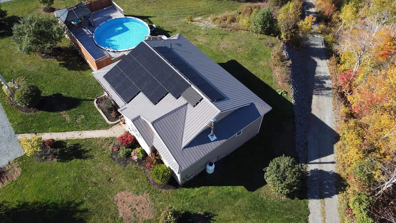Nova Scotia landscape with solar panels