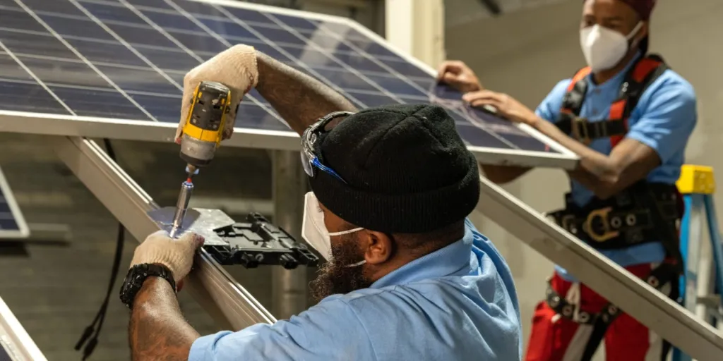 Professional solar roofing installation