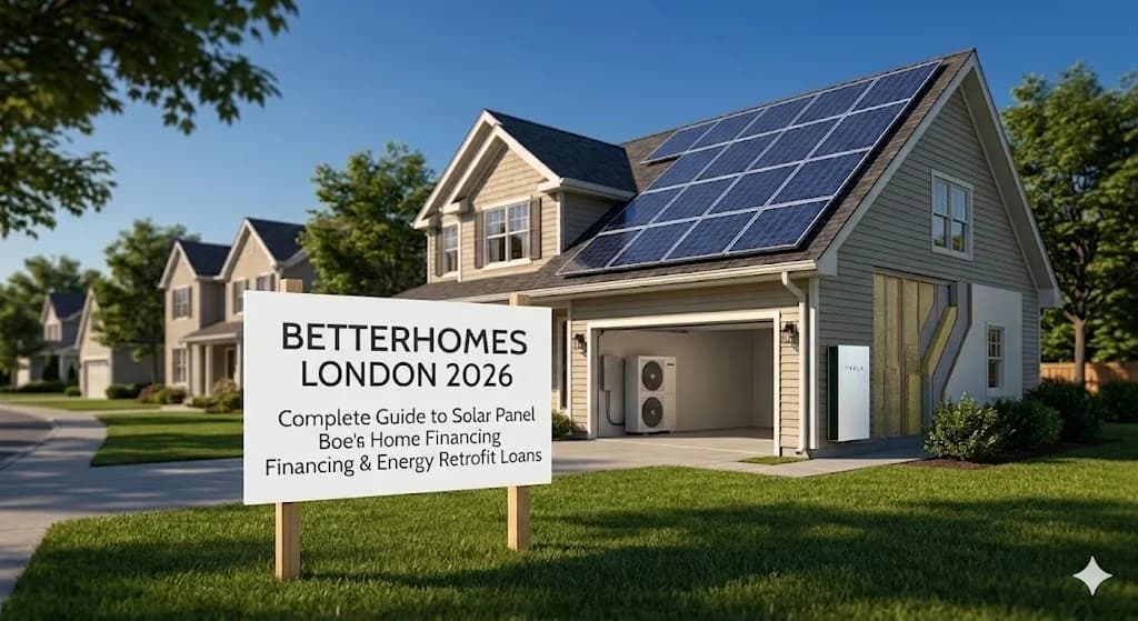 BetterHomes London 2026: Complete Guide to Solar Panel Financing & Energy Retrofit Loans - Ontario Financing Programs