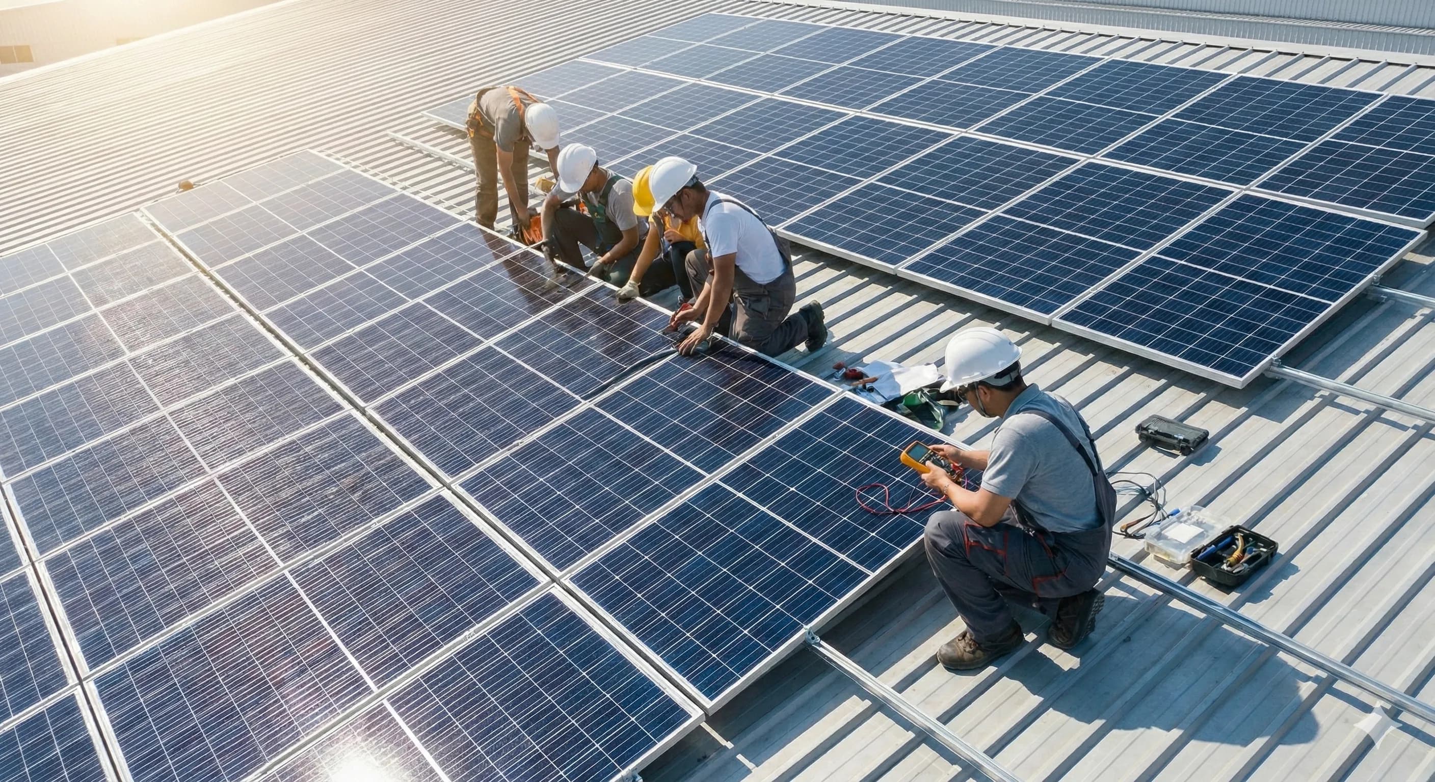 Installation & Commissioning - Commercial solar installation process step 5